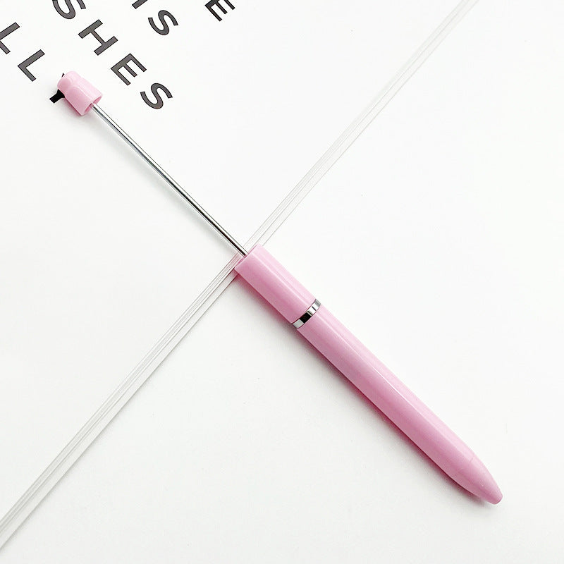 Long bead pen DIY handmade beaded plastic ballpoint pen, creative and personalized long bead string gift pen wholesale