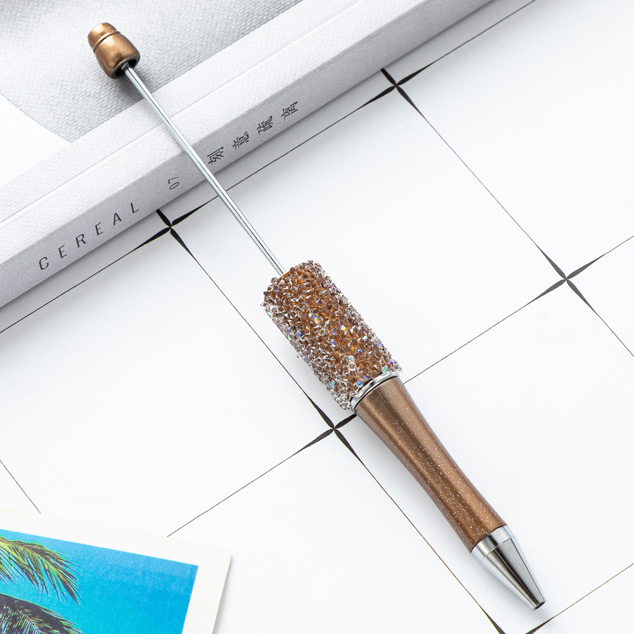 Creative multi-color sugar bead pen new gypsy diamond pen handmade DIY bead pen advertising gift ballpoint pen