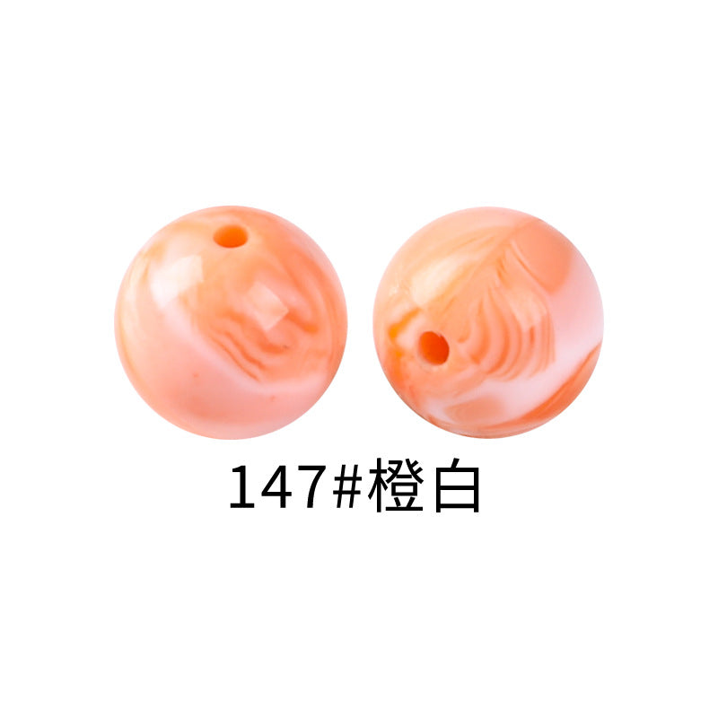 15mm Spot Glossy Silicone Beads Round Loose Beads DIY Jewelry Smooth Oil Injection Silicone Beads Mixed Color Beads #51-68