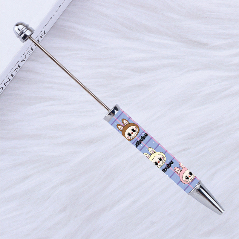 DIY Labu bead pen, inspirational encouragement praise cartoon character pattern printing bead pen Moe grain pen spot