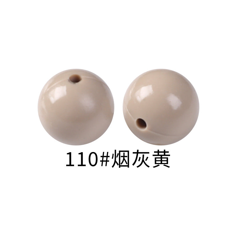 15mm Spot Glossy Silicone Beads Round Loose Beads DIY Jewelry Smooth Oil Injection Silicone Beads Mixed Color Beads
