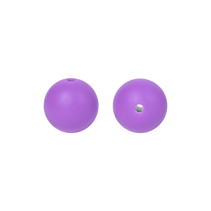 9 Mm Food Grade Silicone Beads Colored Round Loose Beads Handmade DIY Beaded Bracelet Pacifier Chain Accessories Spot Wholesale