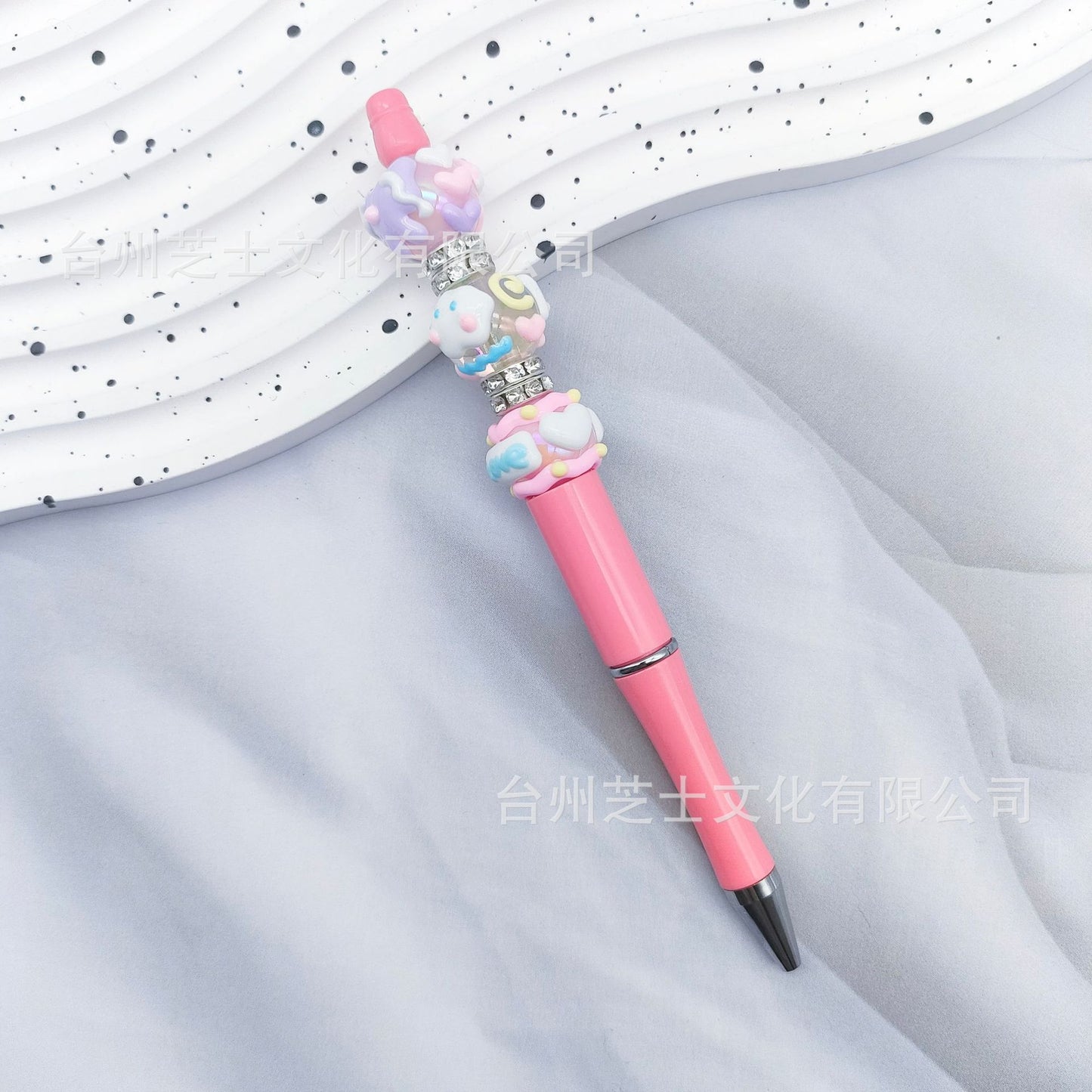Dopamine magic wand ballpoint pen DIY finished product beading bead pen ins cartoon pink live stream blind box Moe pen