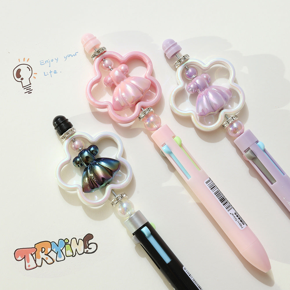 Chenxi Princess Dream Ball Pen 4-Color Press Ballpoint Pen Creative High-value Girl Heart Hand Account Painting Pen