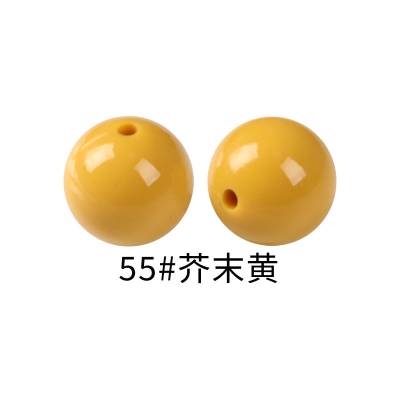 15mm Spot Glossy Silicone Beads Round Loose Beads DIY Jewelry Smooth Oil Injection Silicone Beads Mixed Color Beads