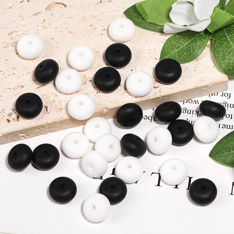 14Mm Silicone Flat Beads Candy Color Abacus Beads Wheel Beads Wholesale DIY Bracelet Necklace Jewelry Accessories Random Mix