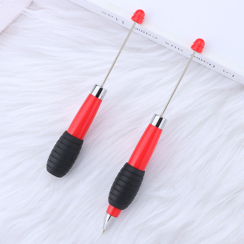 Cross-border explosion DIY telescopic bead pen, creative and cute macaron color telescopic rotating beaded gift ballpoint pen