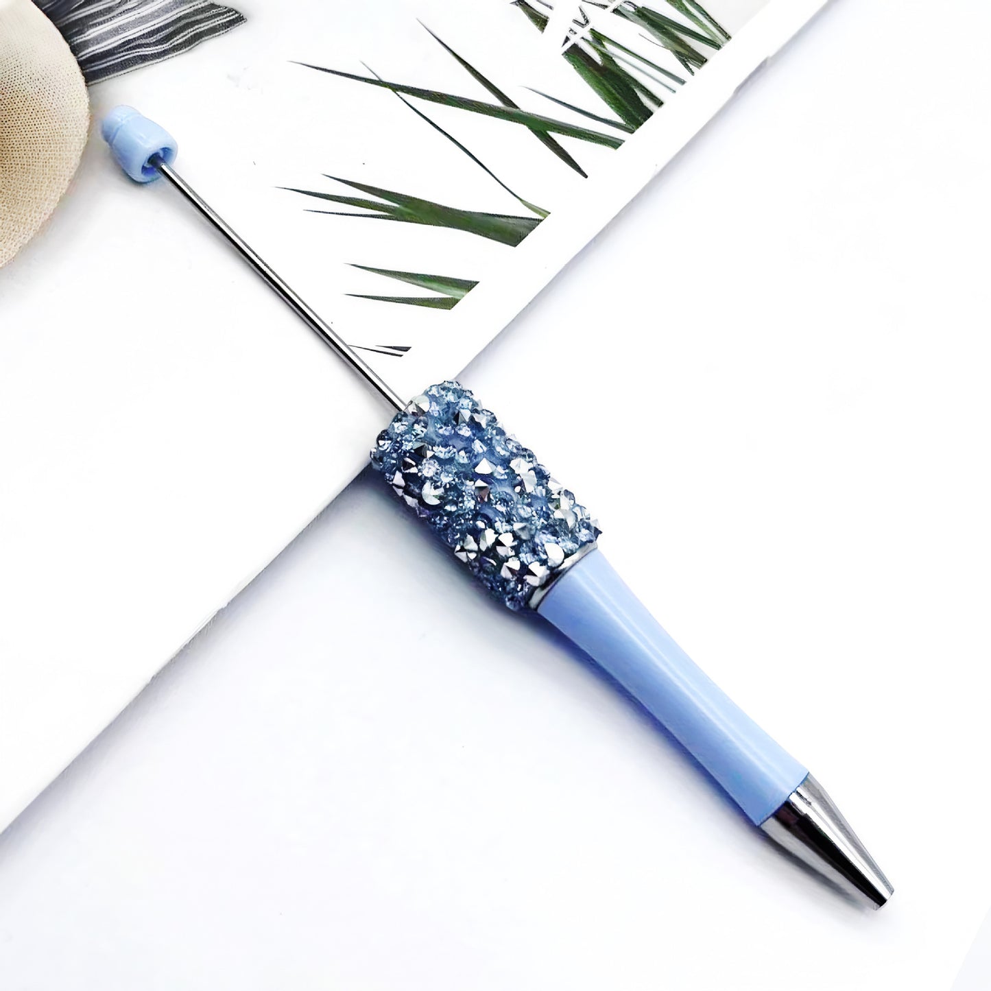DIY random diamond bead pen cross-border hot-selling hand-worn beads diamond pen beadedpen plastic ballpoint pen