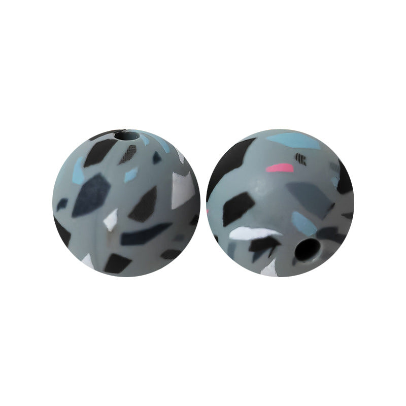 15mm Silicone Beads Water Transfer Beads DIY Jewelry Bead Pen Loose Beads Wholesale #101-150