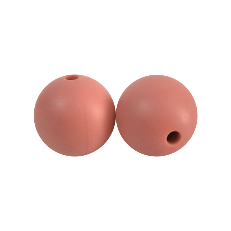9 Mm Food Grade Silicone Beads Colored Round Loose Beads Handmade DIY Beaded Bracelet Pacifier Chain Accessories Spot Wholesale #51-98