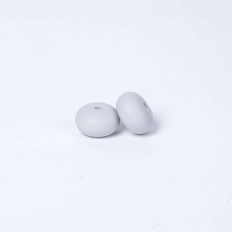 Spot 14mm Small Abacus Beads Food Grade Silicone Beads DIY Men's and Women's Jewelry Necklaces Oval Beads Wholesale