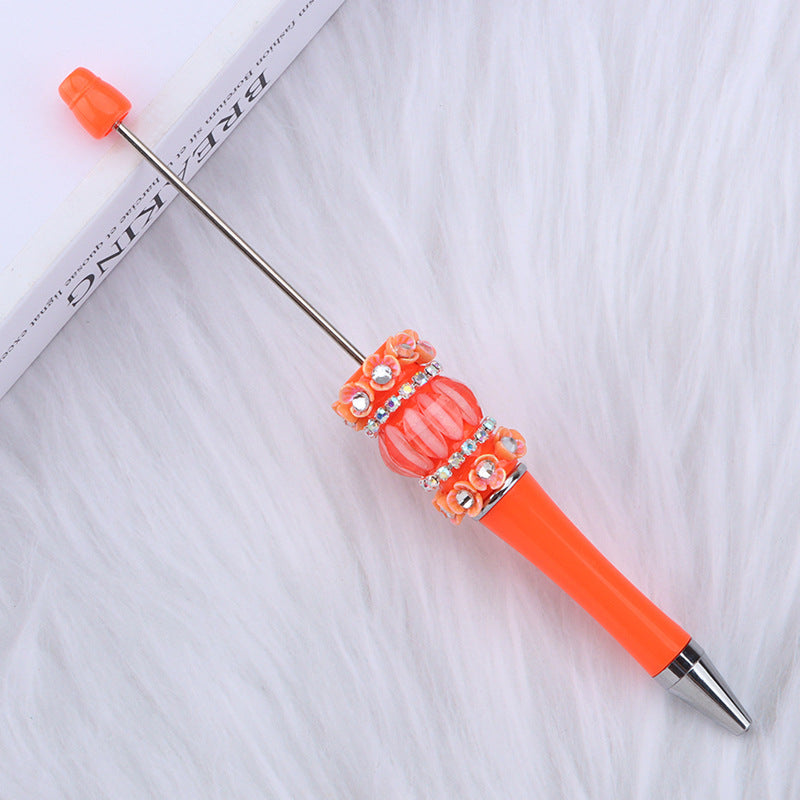 DIY rose mermaid bead pen, creative flower patch beaded ballpoint pen romantic mermaid plastic pen wholesale