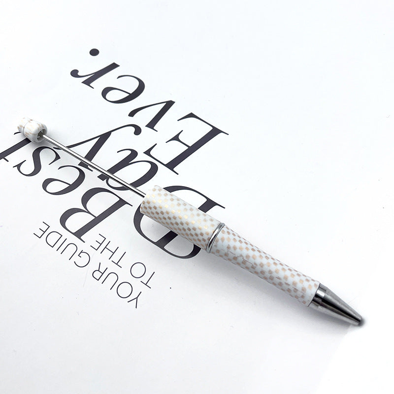 DIY printing pattern bead pen creative leopard print floral cow bead pen cross-border beadedpen spot wholesale
