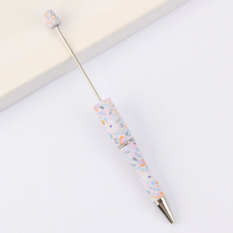 DIY bead pen printing pattern creative plastic beading puzzle leopard print floral cow tiger pattern bead pen wholesale