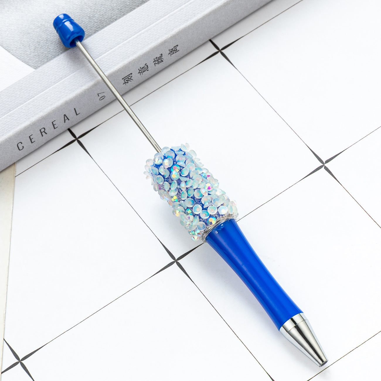 DIY multi-color broken diamond bead pen creative hand-affixed crystal plastic pen cute girl heart advertising gift pen