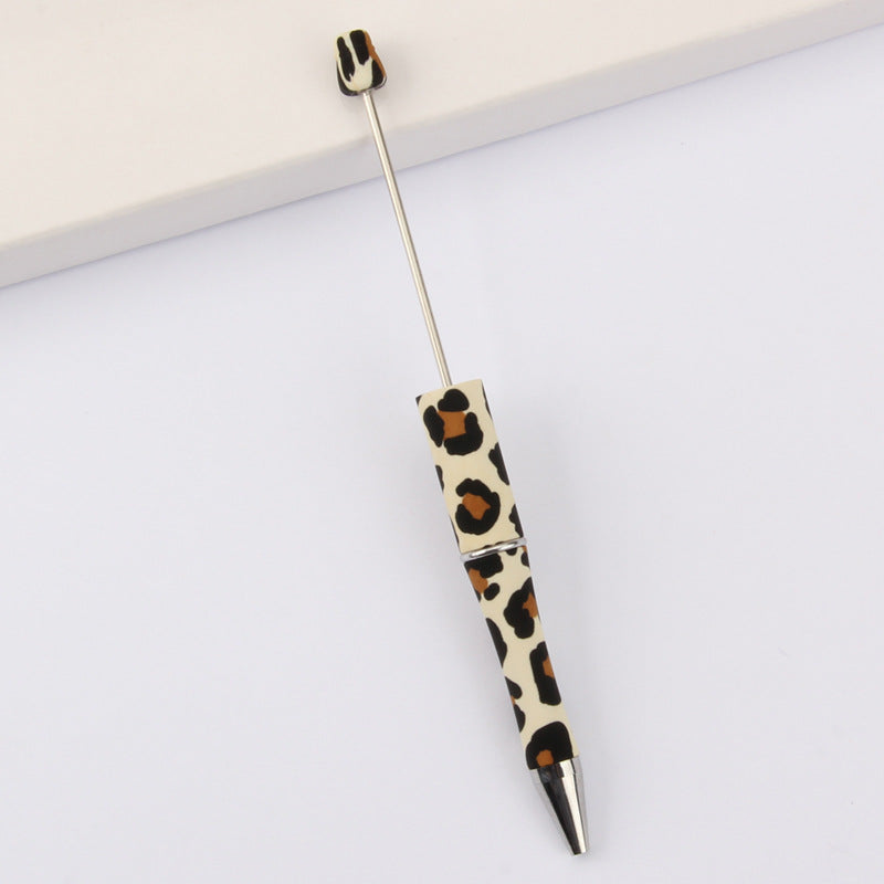 DIY bead pen printing pattern creative plastic beading puzzle leopard print floral cow tiger pattern bead pen wholesale