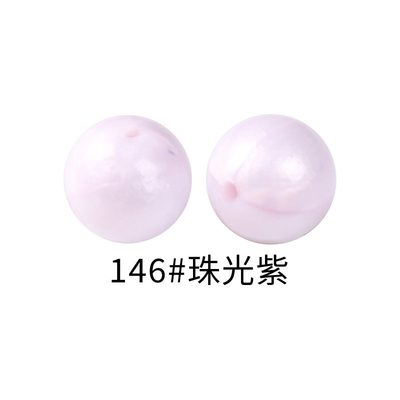 15mm Spot Glossy Silicone Beads Round Loose Beads DIY Jewelry Smooth Oil Injection Silicone Beads Mixed Color Beads #51-68