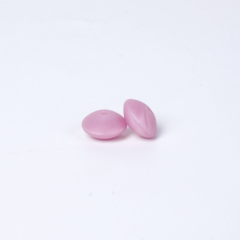 Spot Silicone Beads European and American Jewelry 12mm Small Beads DIY Necklace Beaded Oval Lentil Loose Beads Wholesale #101-137
