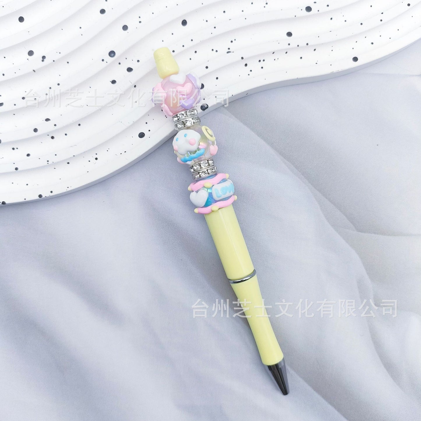 Dopamine magic wand ballpoint pen DIY finished product beading bead pen ins cartoon pink live stream blind box Moe pen