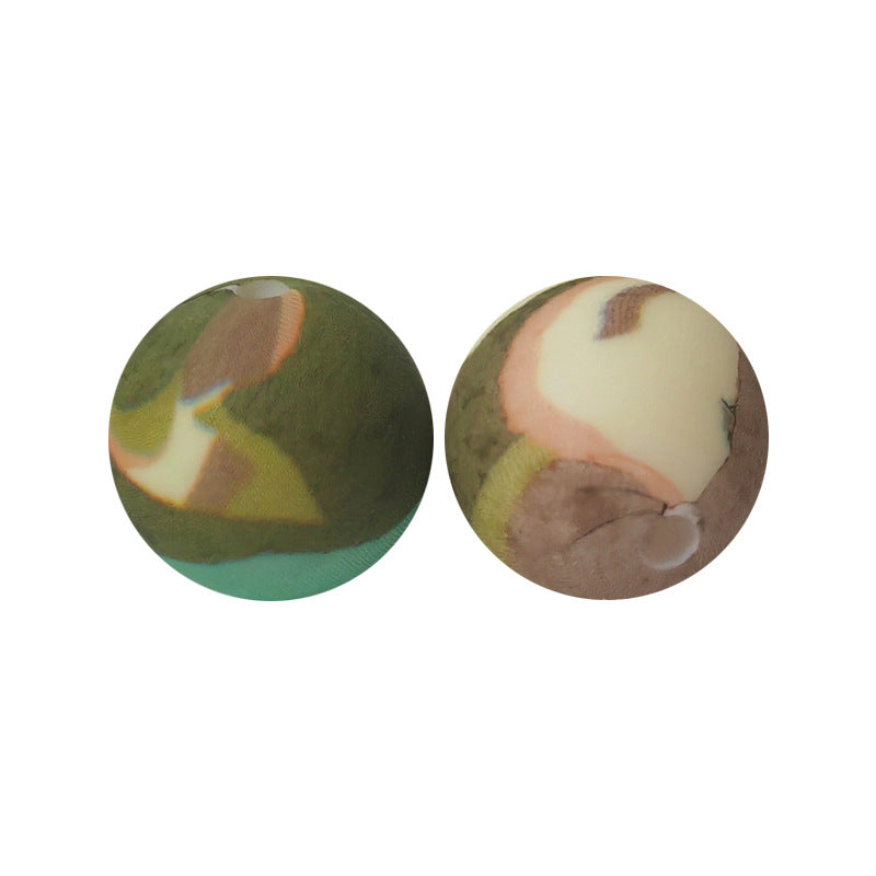 15mm Silicone Beads Water Transfer Beads DIY Jewelry Bead Pen Loose Beads Wholesale #201-250