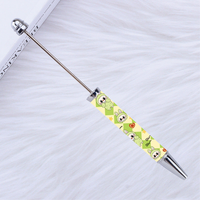 DIY Labu bead pen, inspirational encouragement praise cartoon character pattern printing bead pen Moe grain pen spot