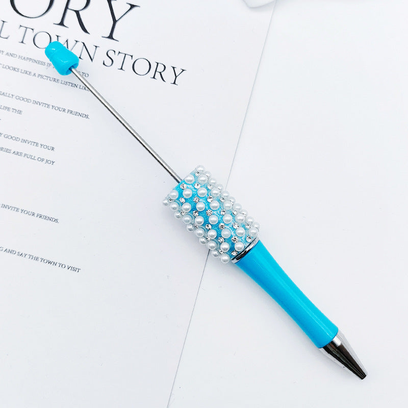 DIY Pearl Diamond Bead Pen Hand Sticker Diamond Ballpoint Pen Flash Diamond Pearl Diamond Beadedpen Spot Wholesale