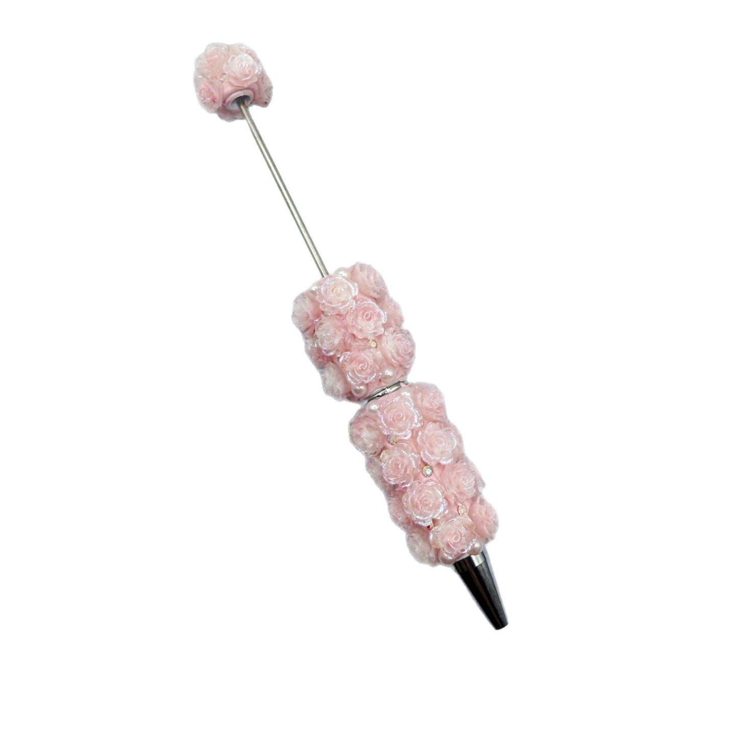 Rose Full Diamond Ball Pen High Value Handmade Heavy Industry Grain Pen Broken Ice Blue Theme Ball Pen Set