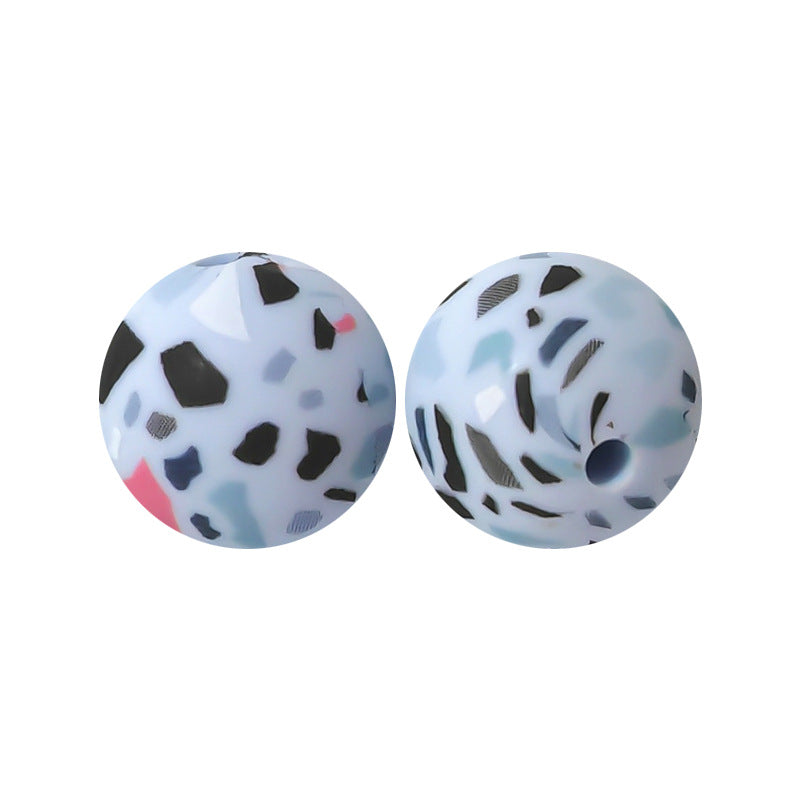 15mm silicone beads water transfer beads DIY jewelry bead pen loose beads wholesale