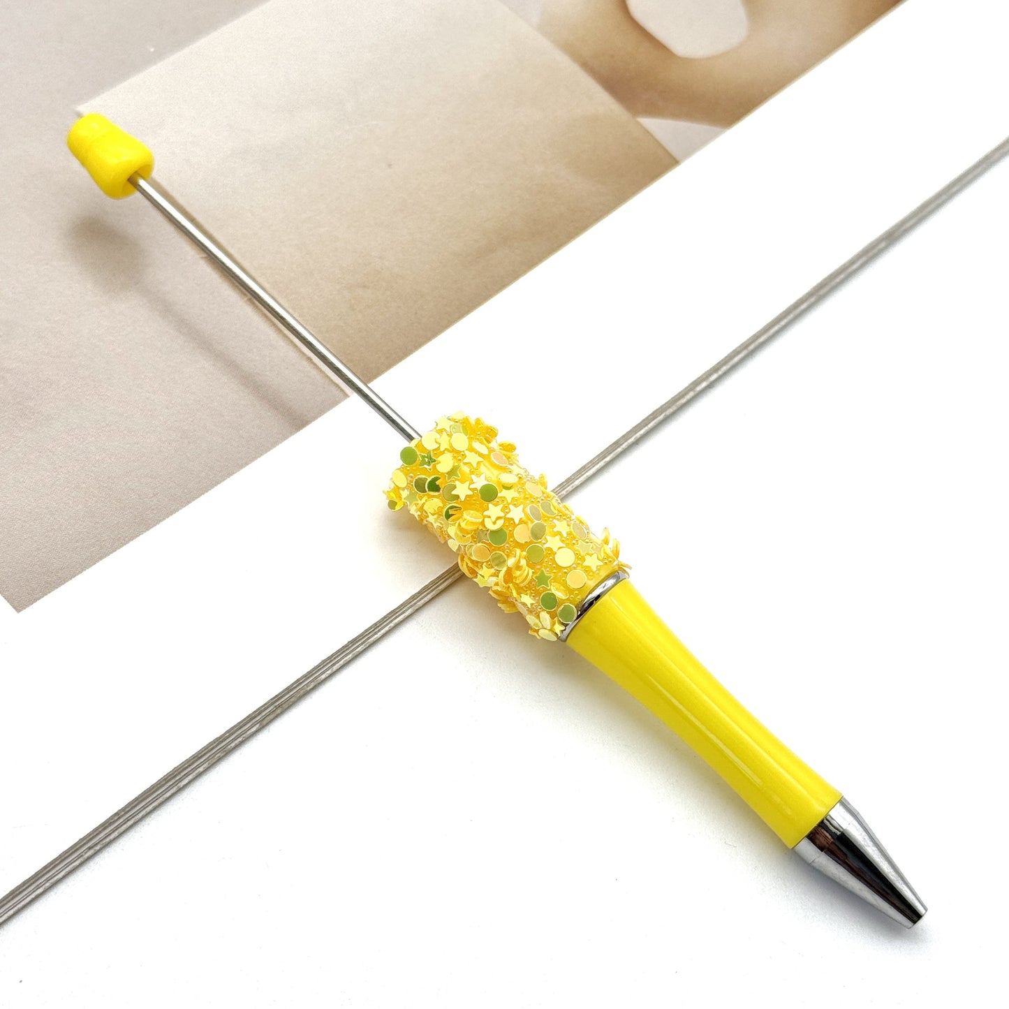 DIY Little Star Ball Pen, Shiny Sequin Star Ball Pen Handmade Patch Cute Ball Pen Spot