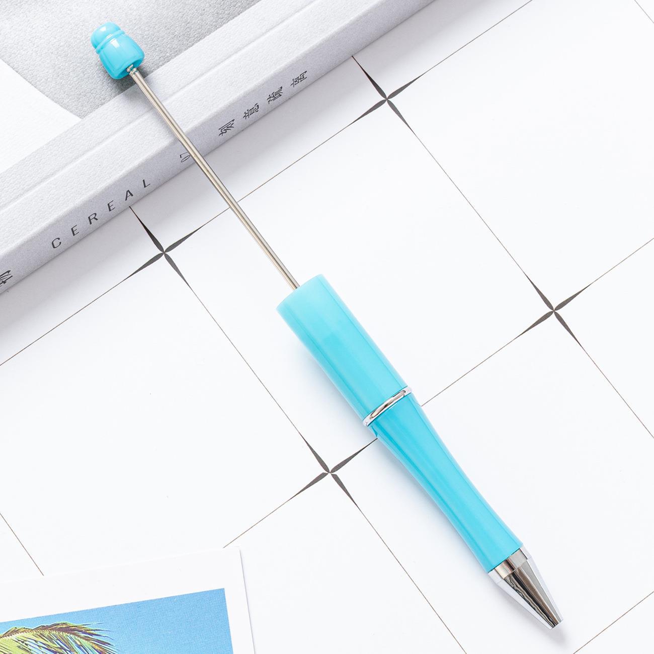 Bead pen, spot wholesale creative DIY plastic bead pen ballpoint pen printable plastic bead pen