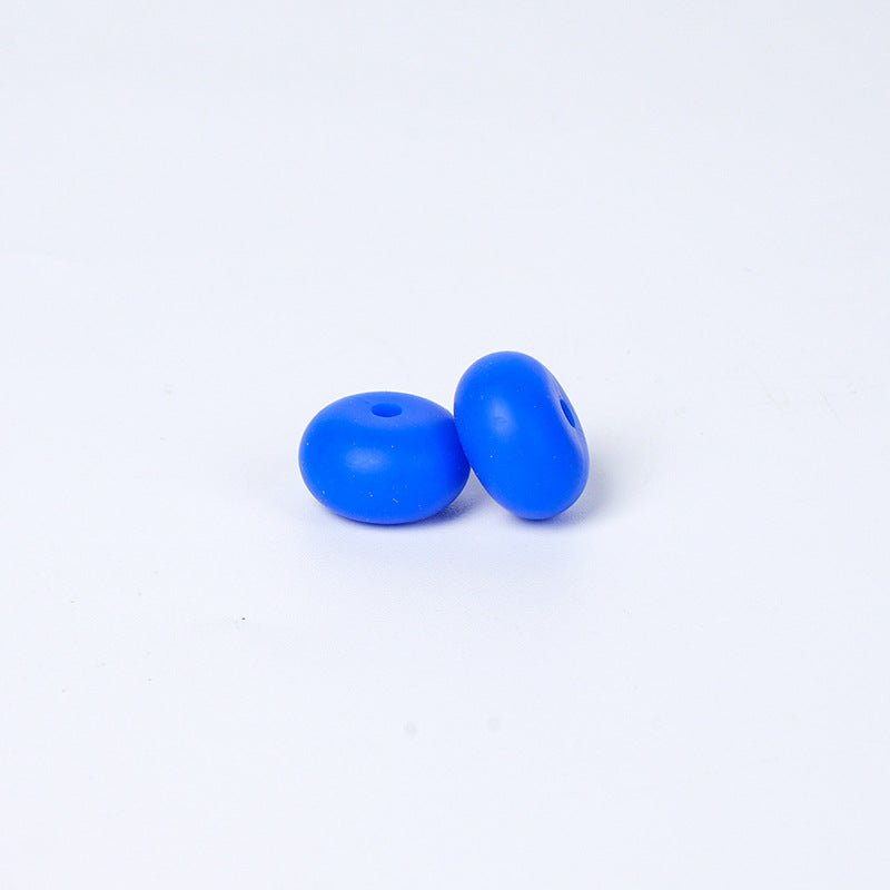 Spot 14mm Small Abacus Beads Food Grade Silicone Beads DIY Men's and Women's Jewelry Necklaces Oval Beads Wholesale
