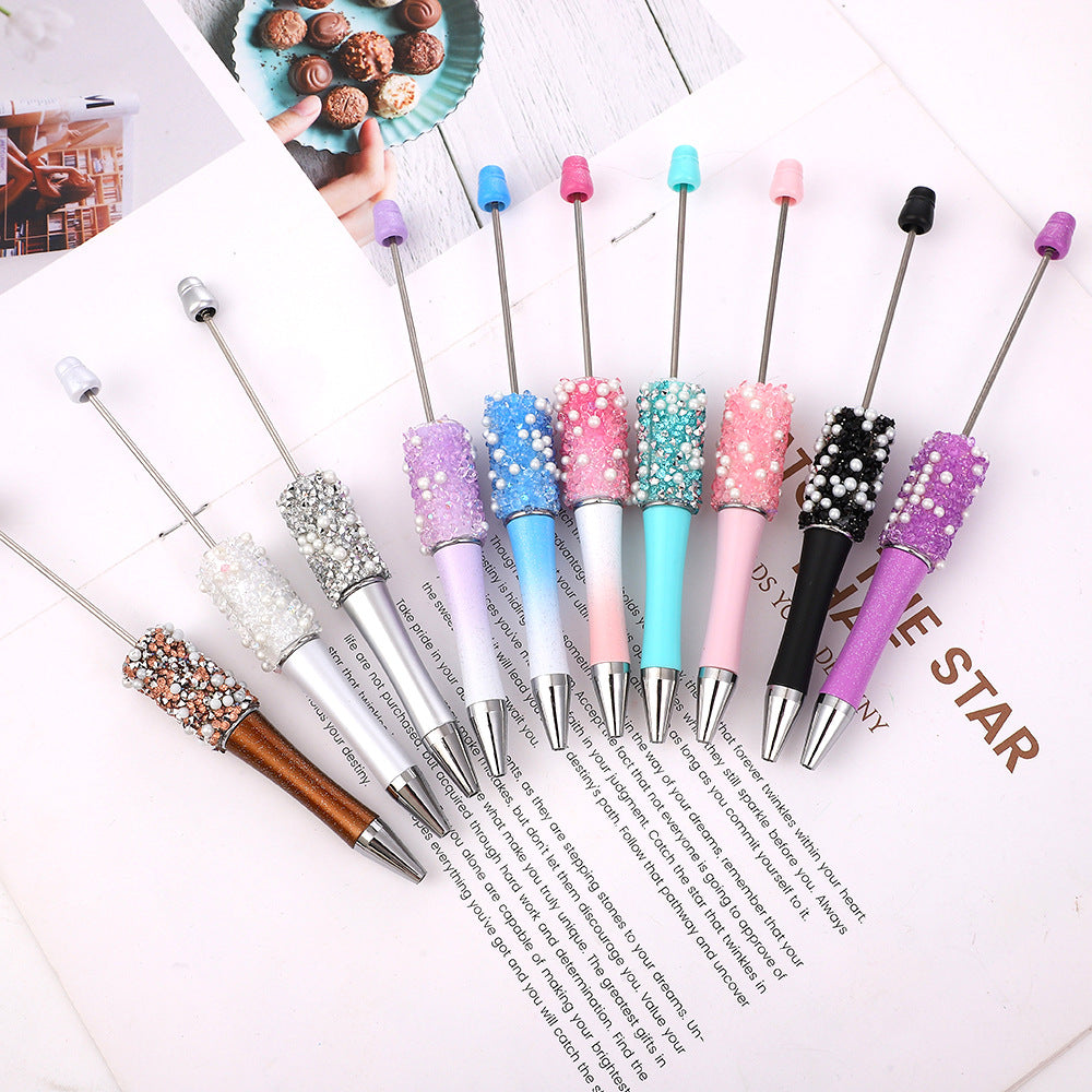 DIY Gypsy pearl bead pen granulated sugar crystal beadedpen ballpoint pen blind box Moe pen spot wholesale