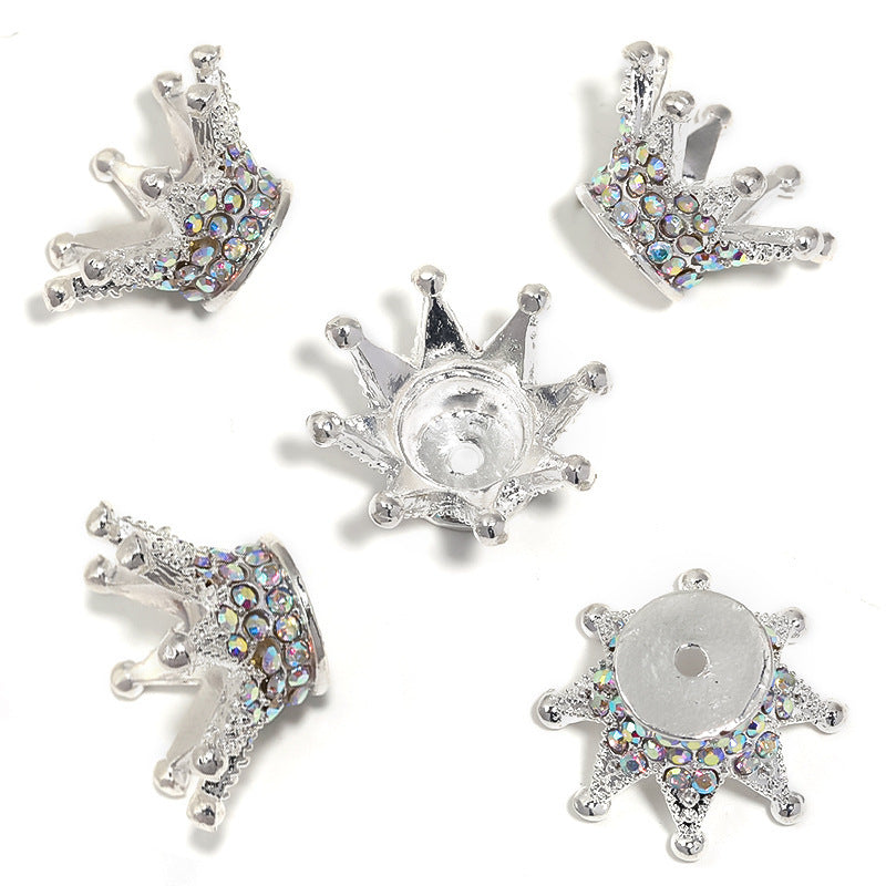 Three-dimensional Rhinestone Crown Beaded Mobile Phone Case DIY Sticker Diamond Jewelry Accessories Crown Small Pendant
