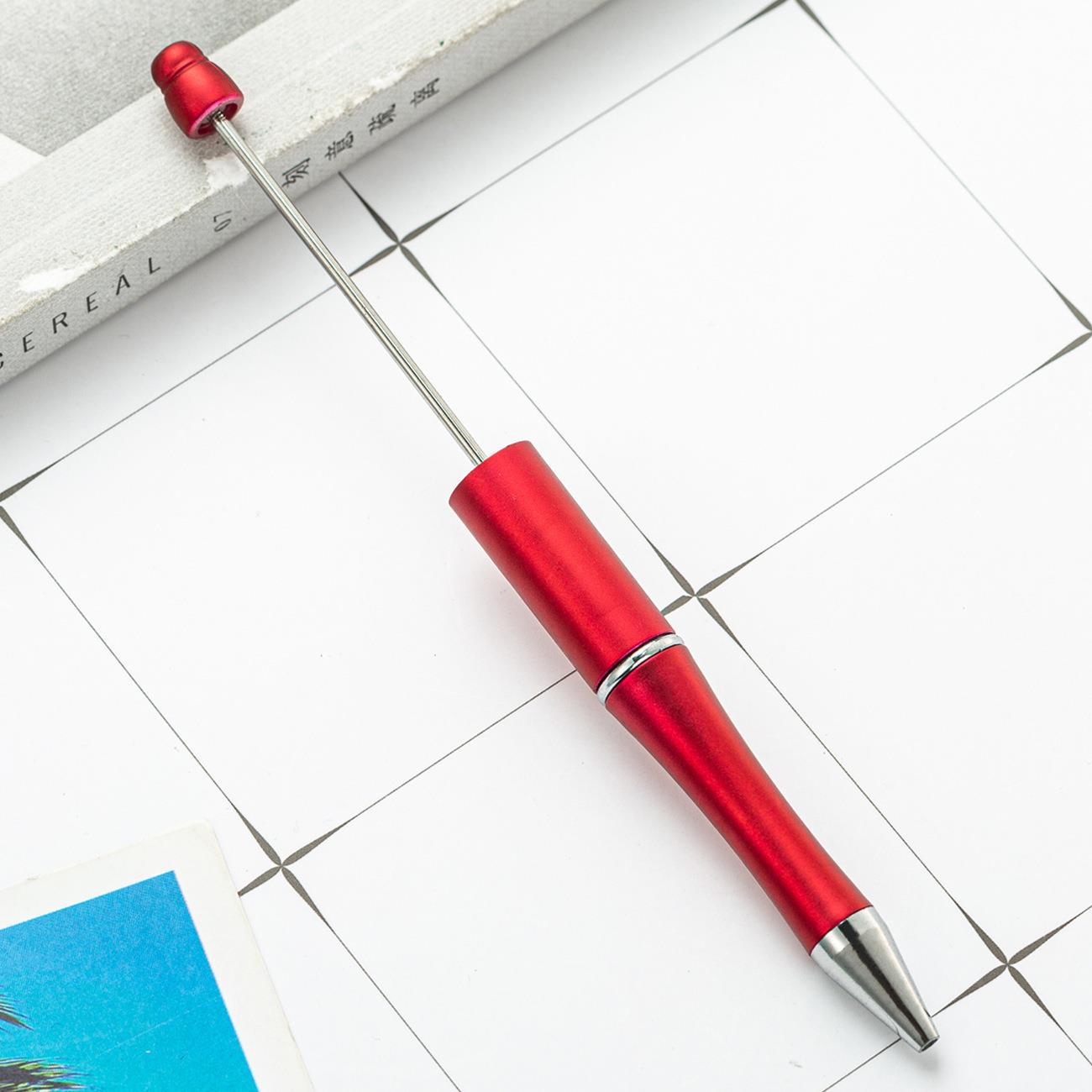 Bead pen, spot wholesale creative DIY plastic bead pen ballpoint pen printable plastic bead pen