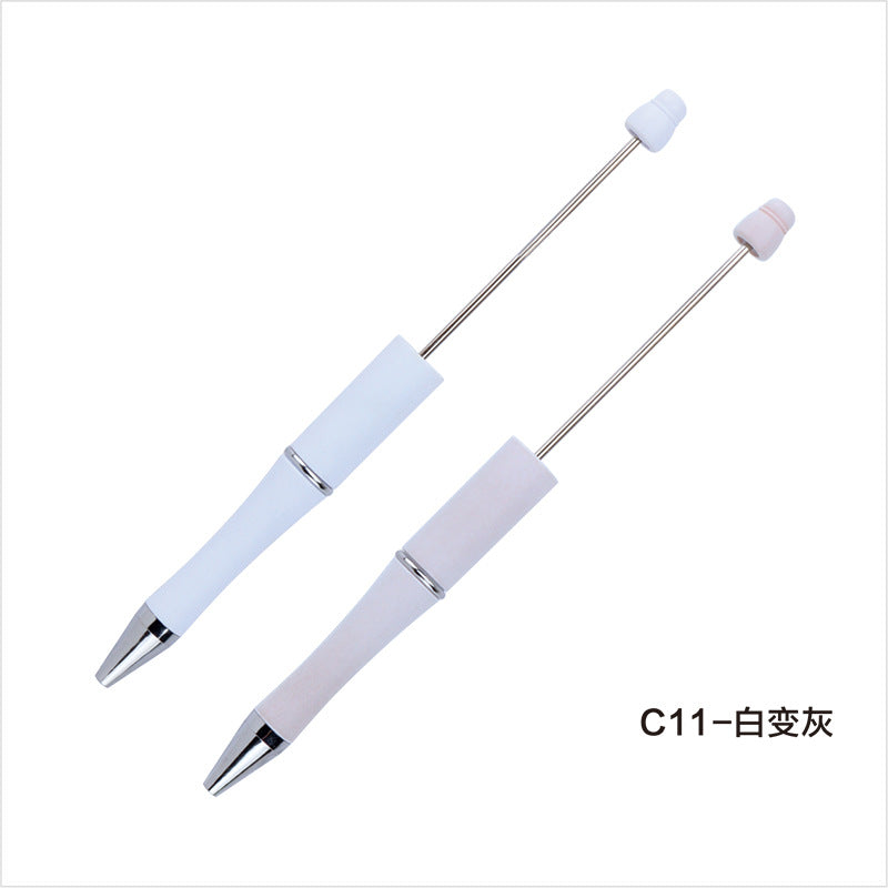 Creative light-changing color bead pen DIY plastic bead pen, light-sensitive color-changing ballpoint pen gift pen spot wholesale