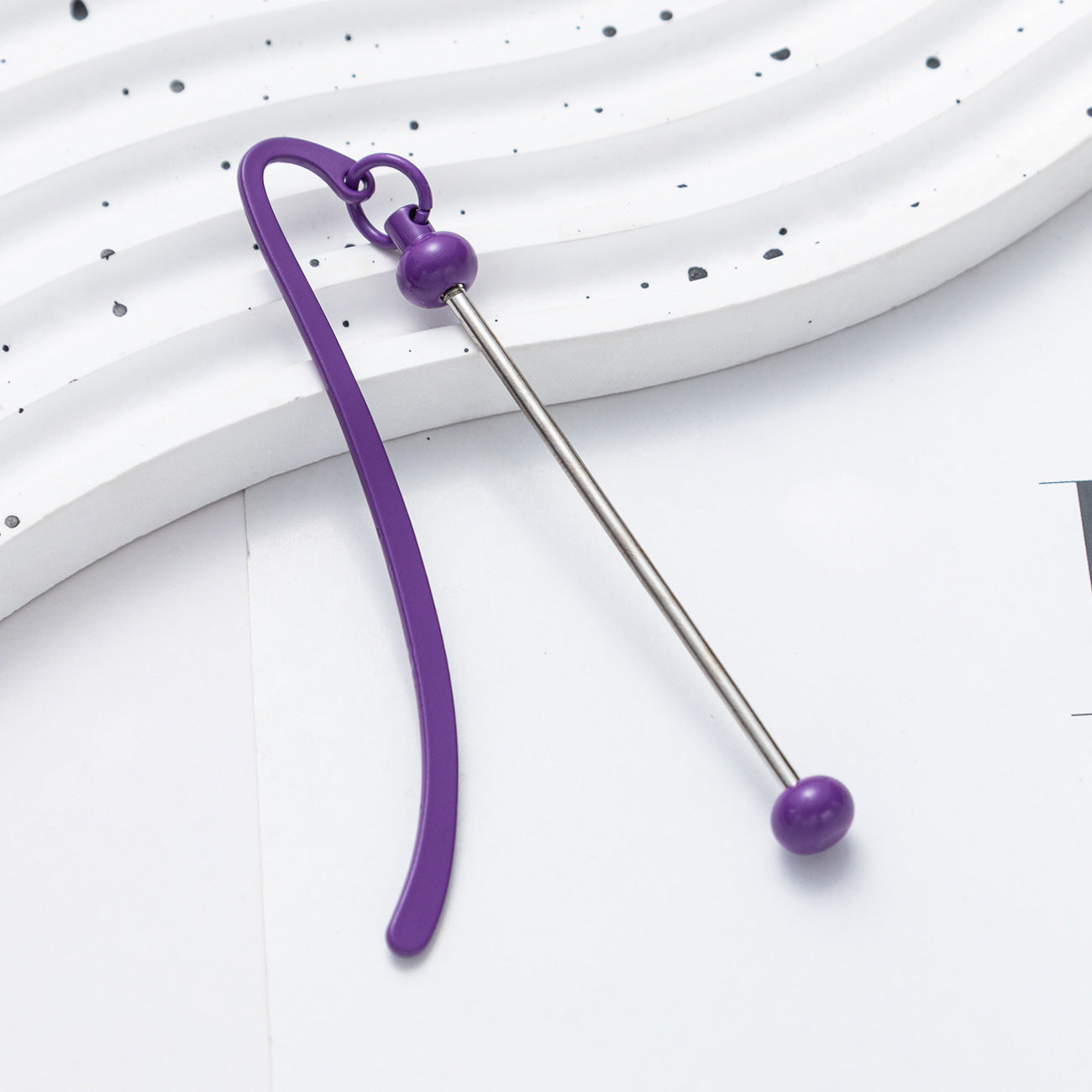 Spot metal bookmark wholesale creative DIY beaded bookmark pendant children's reward small gift mark book page folder
