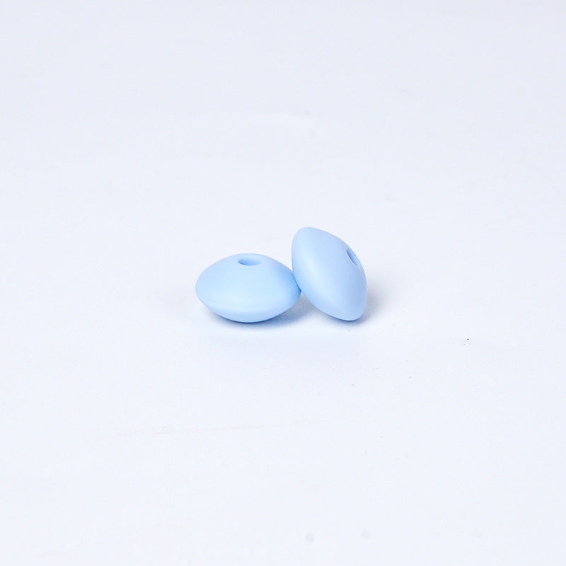 Spot Silicone Beads European and American Jewelry 12mm Small Beads DIY Necklace Beaded Oval Lentil Loose Beads Wholesale