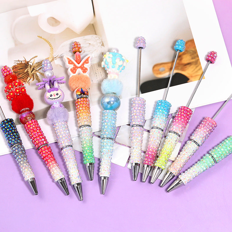 New full diamond bead pen high value gradual change resin diamond bead pen DIY creative hand paste drill bead pen