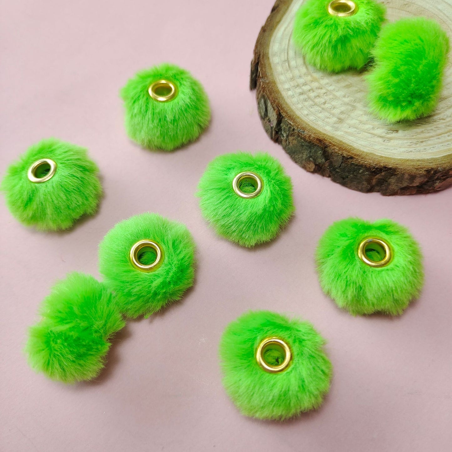 Imitation Rabbit Fur Plush Hanging Ball Beads Beads 20mm Straight Hole Hairball Beads DIY Mobile Phone Chain Accessories