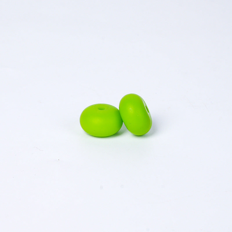 Spot 14mm Small Abacus Beads Food Grade Silicone Beads DIY Men's and Women's Jewelry Necklaces Oval Beads Wholesale #51-93