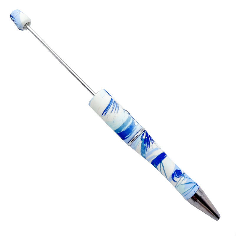 DIY printing pattern bead pen creative leopard print floral cow bead pen cross-border beadedpen spot wholesale