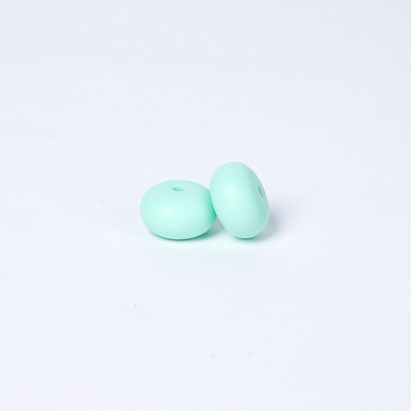 Spot 14mm Small Abacus Beads Food Grade Silicone Beads DIY Men's and Women's Jewelry Necklaces Oval Beads Wholesale
