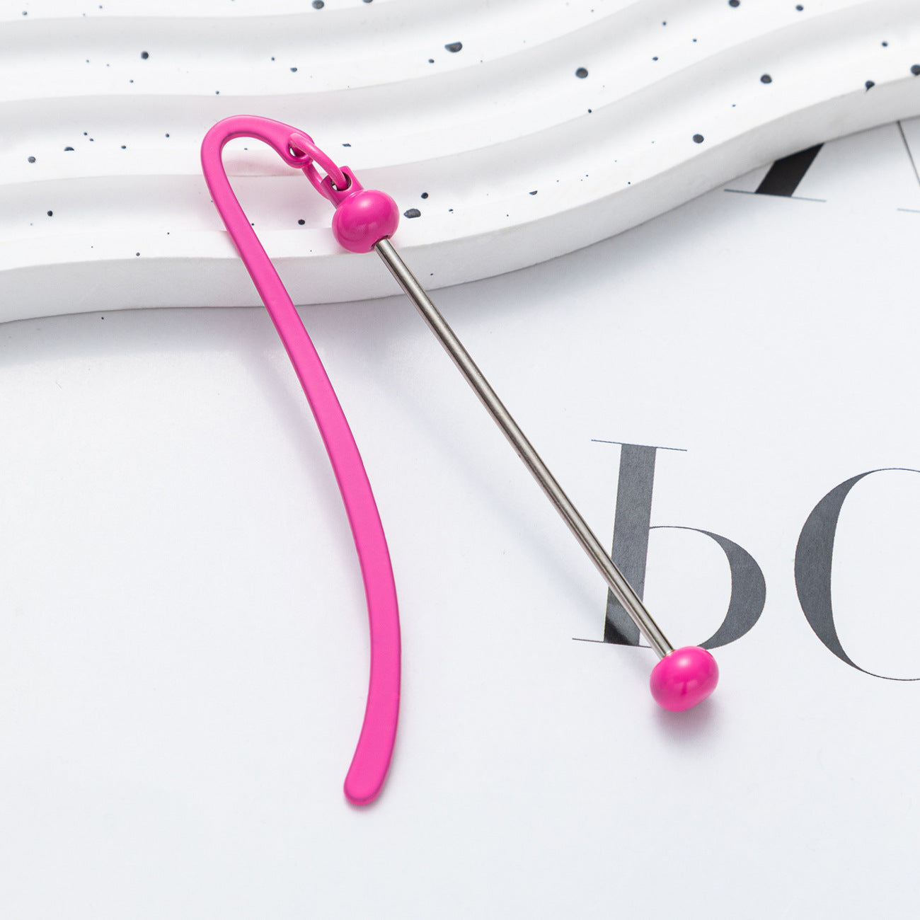 Spot metal bookmark wholesale creative DIY beaded bookmark pendant children's reward small gift mark book page folder
