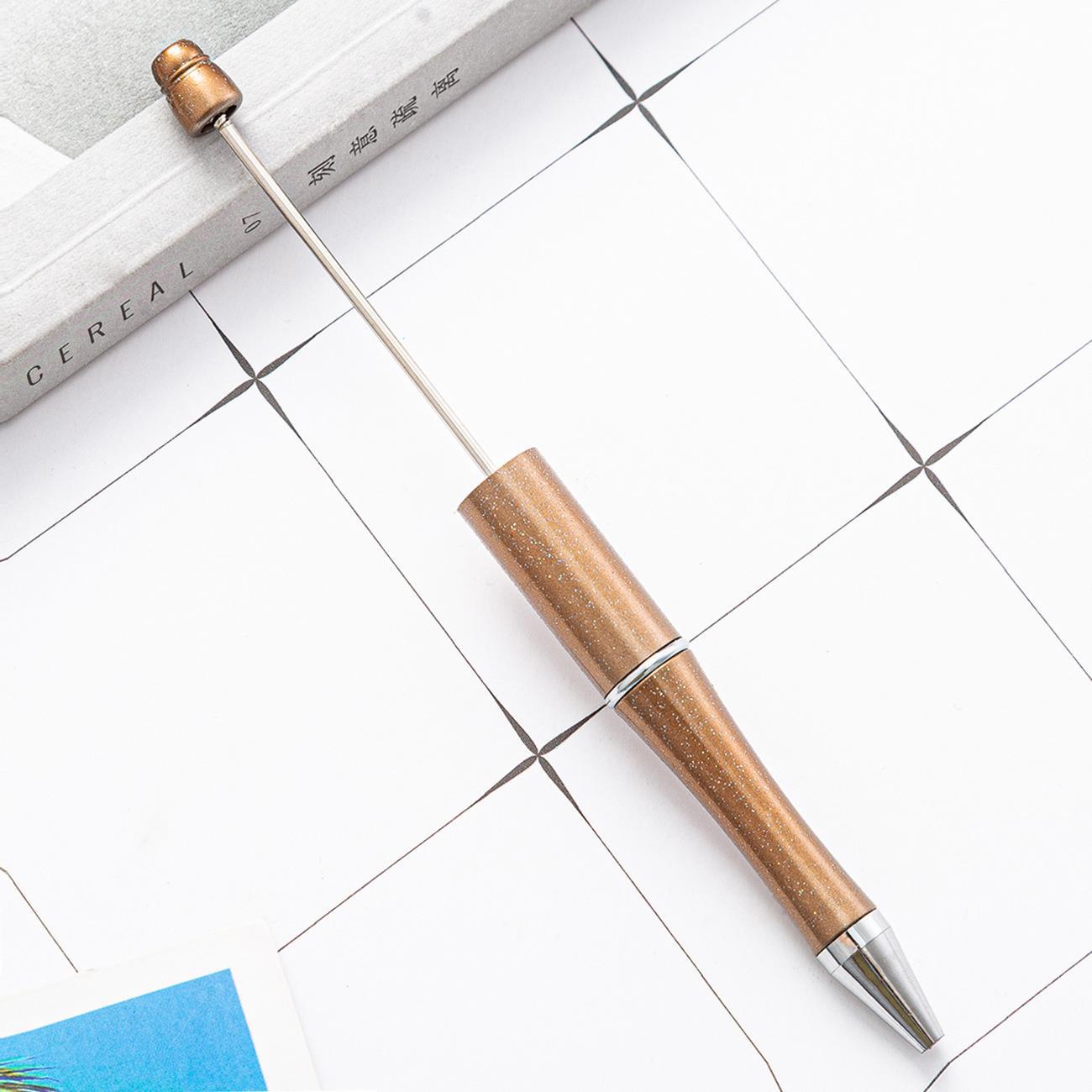 Bead pen, spot wholesale creative DIY plastic bead pen ballpoint pen printable plastic bead pen