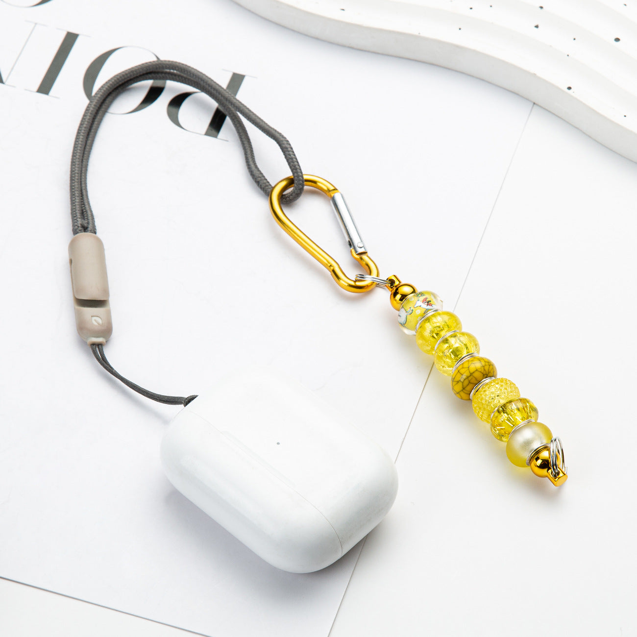 Creative DIY beaded mountaineering buckle D-type lock metal hook key small buckle backpack jewelry mountaineering buckle wholesale