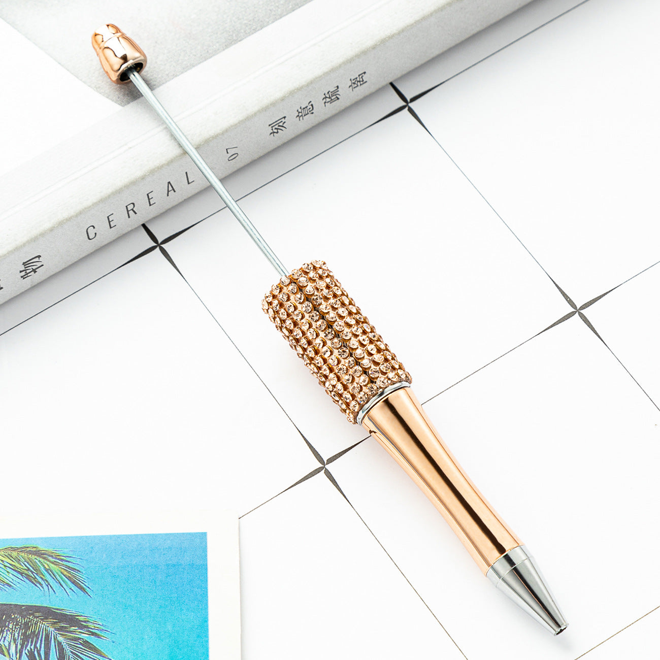 New diamond bead pen spot wholesale creative hand sticker diamond bead pen multi-color bag diamond ballpoint pen
