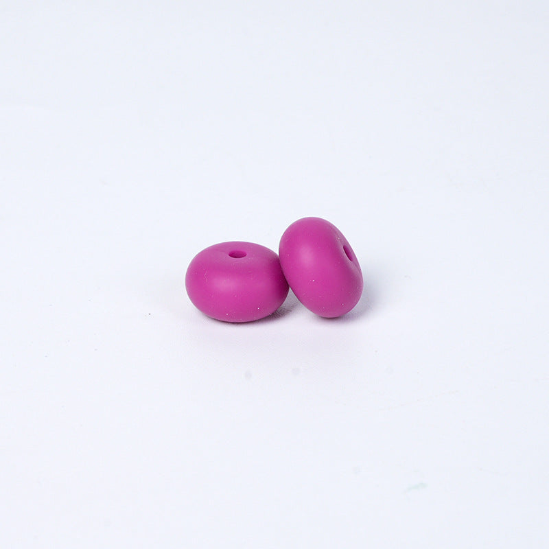 Spot 14mm Small Abacus Beads Food Grade Silicone Beads DIY Men's and Women's Jewelry Necklaces Oval Beads Wholesale #51-93