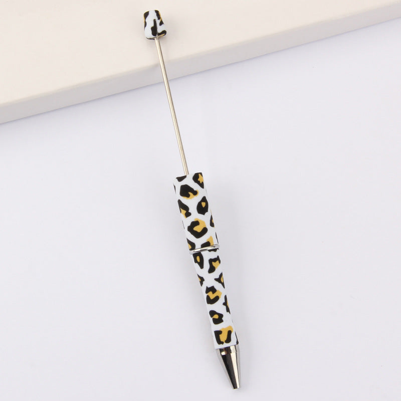 DIY bead pen printing pattern creative plastic beading puzzle leopard print floral cow tiger pattern bead pen wholesale