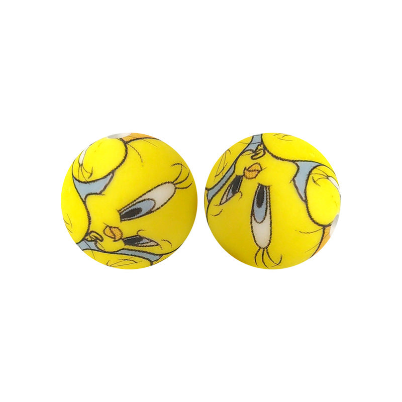 15mm Silicone Beads Water Transfer Beads DIY Jewelry Bead Pen Loose Beads Wholesale #251-285