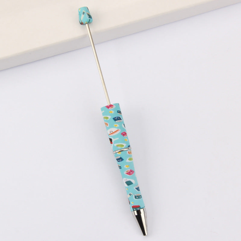 DIY bead pen printing pattern creative plastic beading puzzle leopard print floral cow tiger pattern bead pen wholesale